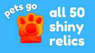 pets go shiny relics✨ how to unlock first 50 locations [upl. by Arndt]