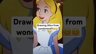 Drawing Alice from wonder land😮‍💨 music tylerthecreator aliceworld art lyrics [upl. by Tnias]