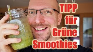 Grüne Smoothies  Wichtiger Tipp um satt zu werden Vegane Ernährung VEGAN [upl. by Tasia]