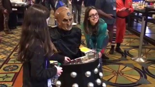 Davros Meets Doctor Who Cosplay Gallifrey One Gally 1 2016 [upl. by Boylston]