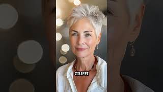 TAGLI CORTI PER DONNE OVER 60 haircut hairstyle hair pixie perte capelli [upl. by Lauretta]