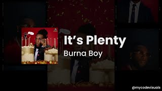 Burna Boy  Its Plenty Lyric Video [upl. by Ayanej]