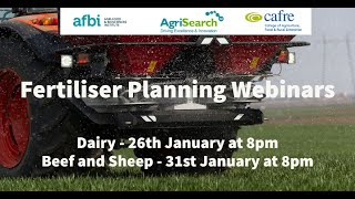 Dairy Fertiliser Planning Webinar AFBI  CAFRE  AgriSearch [upl. by Joachima959]