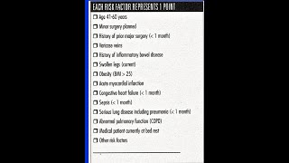 Caprini Risk Score other category [upl. by Dellora]