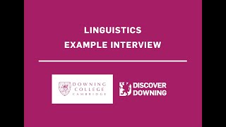 Linguistics Example Interview [upl. by Hannahoj]