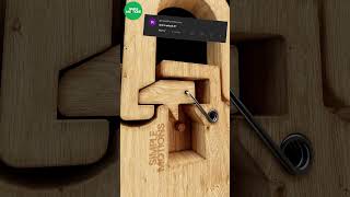 Locking and unlocking antique wooden padlock idea [upl. by Michaella269]