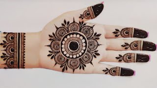 Very beautiful stylish front hand mehndi design  easy arabic mehndi design  Mehndi design  Mehndi [upl. by Enneyehc]