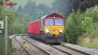 Hope Valley Line Freight 05 amp 080824 Classes 6066 freighttrains locomotives derbyshire [upl. by Suilenrac541]