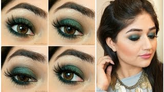 Green Smoky Eye Makeup Tutorial  corallista [upl. by Ahseel]