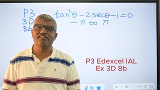 Pure Maths 3  Edexcel IAL  Trigonometry  Ex 3D  Question 8 b   CBSE X Maths [upl. by Appledorf]