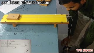 Coefficient of static Friction  block and horizontal surface 11thphysics a2zpractical991 [upl. by Smaj858]