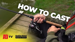 How To Cast a Fishing Rod – Coarse Fishing Beginner Basic [upl. by Lasiaf]