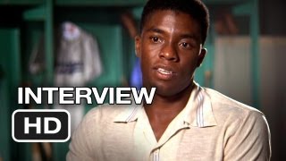 42 Interview  Chadwick Boseman 2013  Jackie Robinson Movie HD [upl. by Nollek]