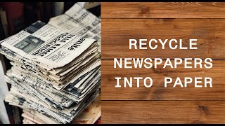 DIY RECYCLE NEWSPAPERA RECYCLE NEWSPAPER INTO PAPER  DIY  ARTRICA [upl. by Luoar]