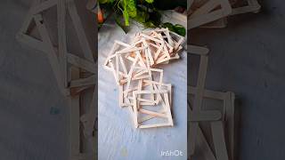 Ice cream stick diy stick craft ideas how to make flower vase with ice cream stick simple shorts [upl. by Attela]