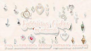 NEW EARRINGS CODES for bloxburg amp berry avenue PT1 roblox aesthetic bloxburg berryavenue [upl. by Ludmilla]