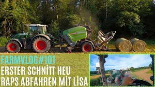 FarmVlog101 Der ERSTE Schnittbesser Spät als nie Raps fahren mit Lisa [upl. by Patten]