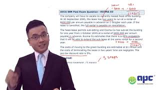 ACCA SBR Onerous Contract IAS 37 Past exam question Ecoma [upl. by Yelsiap]