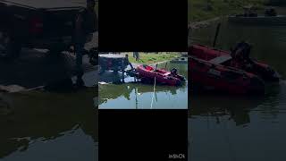 Inflatable Boat Launch  Review inflatable boats everythingoutdoors diyboattrailer hangkai [upl. by Dadelos]