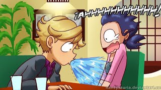 First Date Adrinette p1  Miraculous Ladybug Comic Dub [upl. by Iahcedrom415]