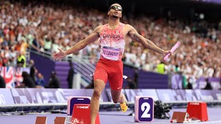 Canada Dominates 4x100m Relay at Paris 2024 [upl. by Ebag]