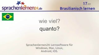 Brasilianisch lernen kostenloses SprachkursVideo [upl. by Minsat229]