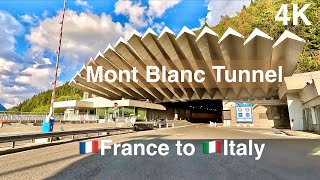 Driving 4K  France  Italy  Mont Blanc Tunnel  Scenic Road Trip  Driving Sounds SleepampStudy ASMR [upl. by Neryt]