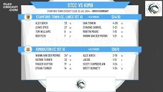 Stamford Town CC Lincs 1st XI v Kimbolton CC 1st XI [upl. by Yvon477]