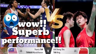 😱WOW🔥This is SUPERB performance🇲🇾🔥PTanMThinaah🆚Liu Sheng ShuTan Ning🇨🇳FINAL HONGKONG OPEN 2024 [upl. by Kathye]