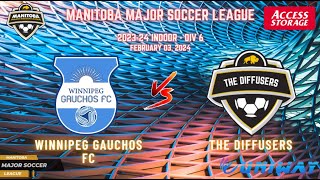 February 3rd WSF Div 6 Winnipeg Gauchos FC vs The Diffusers [upl. by Hgielek702]