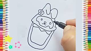 How to draw cute Things for kidspainting and coloring for toddlers [upl. by Ahseel]