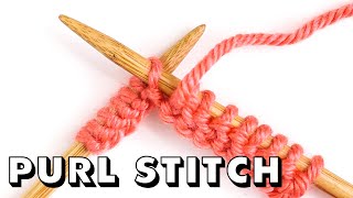 How to PURL STITCH for Total Beginners [upl. by Enenaej533]