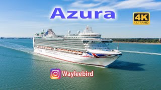 Azura cruise ship Leaving Port of Southampton [upl. by Neyuh427]