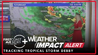 Tracking Debby Where is Debby now and where will the worst weather be [upl. by Allebram]