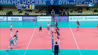 Nataliya Goncharova finishes off a great rally between Dinamo MOSCOW and Grot Budowlani LODZ [upl. by Isiahi556]