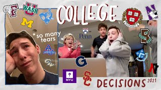 MY COLLEGE DECISIONS 2021 harvard acceptance brown upenn georgetown tufts 10 more [upl. by Yelloh389]