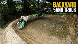 BUILDING AND RACING AN INSANE PIT BIKE SAND TRACK [upl. by Akineg]