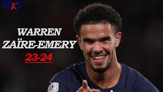 Warren ZaïreEmery 202324ᴴᴰ  Skills Goals amp Assists  PSG [upl. by Mot]