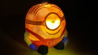 How to carve a Minion Pumpkin design [upl. by Eidna250]