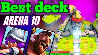 Clash Royale Best Deck For Arena 10  Clash Royale Decks  Hog 26 Deck [upl. by Haleehs]