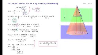 Kegelstumpf Formeln Aufgaben [upl. by Kask]