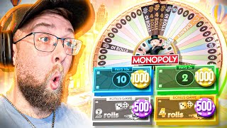 INSANE 3000 BETS ON MONOPOLY LIVE MY PERSONAL RECORD [upl. by Collin]