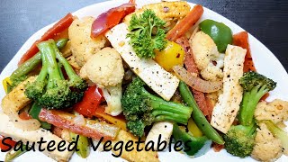 SAUTEED VEGETABLES  Low Carb Veggie Recipe  Stir Fried Veggies  Vegetable Stir Fry  Mix Veg Dry [upl. by Aika]