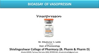 05BIOASSAY OF VASOPRESSIN [upl. by Oates]