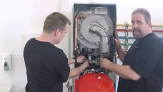 VIESSMANN Training Videos Vitodens 200 Burner Assembly Removal v2 [upl. by Idram]