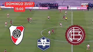 🔴 RIVER  LANUS EN VIVO  FUT AND GOL [upl. by Anilemrac]