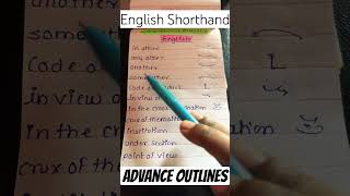 English Advance Shorthand Outlines  englishshorthand highcourt districtcourt shorts [upl. by Oicafinob]