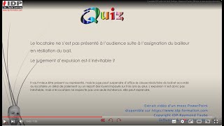 Expulsion locative  extrait 3  Quiz [upl. by Nydnarb]