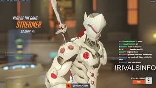 POTG FASTEST GENJI IN THE WORLD NECROS GENJI OVERWATCH 2 SEASON 11 GAMEPLAY [upl. by Amby]