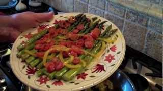 VITOS ITALIAN CUCINA  GAMBERETTO CON ASPARAGI amp Recipe [upl. by Halac290]